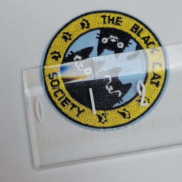 Black Cat Society Iron On Patch 2.5" - Picture 5 of 6